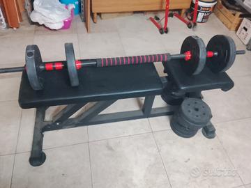 Panca con pesi