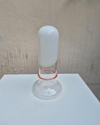 Lampadario vetro trasparente e opaco