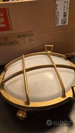 LAMPADA APPLIQUE TARTARUGA OTTONE ESTERNO 200mm