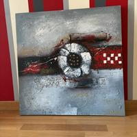 Quadro con pittura astratta