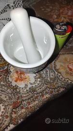 mortaio in ceramica italiana da collezione e oro
