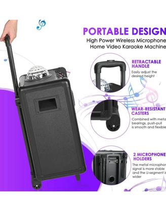 Karaoke altoparlante portarile trolly