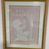 Quadro ricamo uncinetto