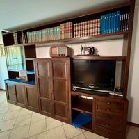 Libreria credenza in noce massello