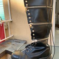 Demonia anfibi unisex alti regolabili con cerniere