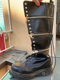 Demonia anfibi unisex alti regolabili con cerniere