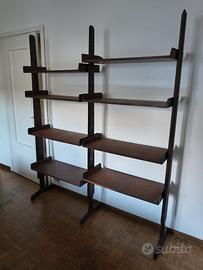 libreria a ripiani in tek anni 60/70