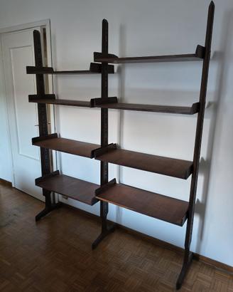 libreria a ripiani in tek anni 60/70