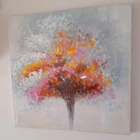 Quadro Moderno Astratto con Albero Stilizzato