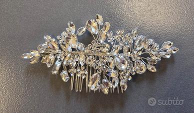 Fermaglio per Capelli Sposa Cristalli