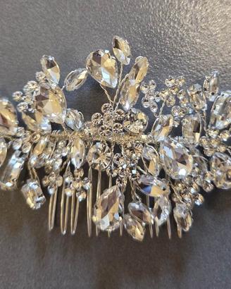 Fermaglio per Capelli Sposa Cristalli
