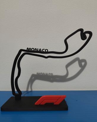Modellino Circuito Monaco F1 Stampa 3D con Logo