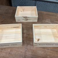 Cassette di legno - ex vino da 3 bottiglie - hobby