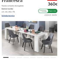 tavolo allungabile da due fino sei persone 