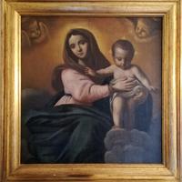 Dipinto a olio "Madonna con bambino"