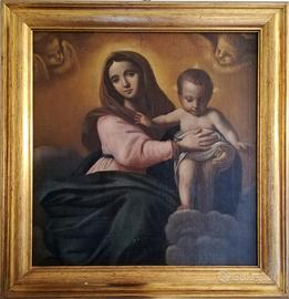 Dipinto a olio "Madonna con bambino"