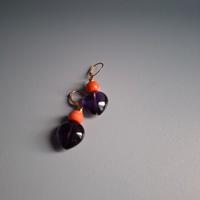 orecchini con corallo e ametista 