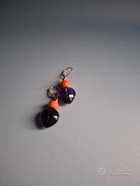 orecchini con corallo e ametista 