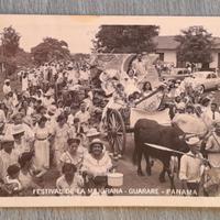 Cartolina Antica Panama Festival Mejorana Animata