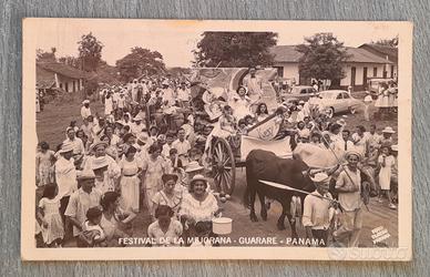 Cartolina Antica Panama Festival Mejorana Animata