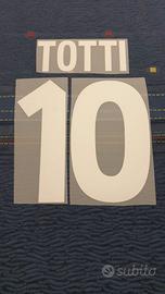 Nameset #10 TOTTI maglia Roma Home 2000/2001
