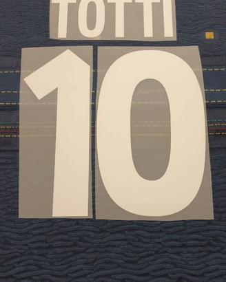 Nameset #10 TOTTI maglia Roma Home 2000/2001