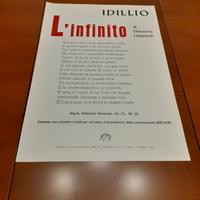 Poster dell'idillio "L'infinito" di Giacomo Leopa