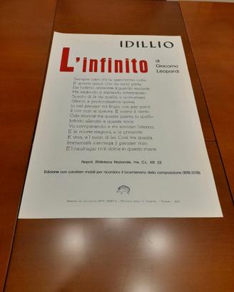 Poster dell'idillio "L'infinito" di Giacomo Leopa