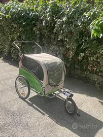 Rimorchio bici per cani