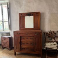 CASSETTIERA LIBERTY CON SPECCHIERA PIANO IN MARMO