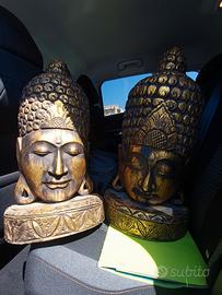 Nr.2:sculture decorative in legno intagliato budda