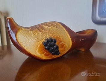 Zoccolo sabot decorativo da parete Vintage Anni 70