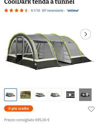 tenda campeggio  + gazebo + materasso 