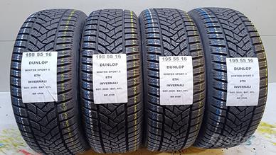 4 GOMME 195 55 16 DUNLOP INV RIF4168