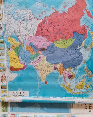 carte geografiche scolastiche tutti i continenti