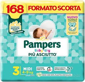 168 Pannolini, Taglia 3 (4-9 kg)