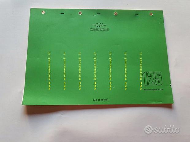 Moto Guzzi 125 Turismo 1979 catalogo ricambi epoca