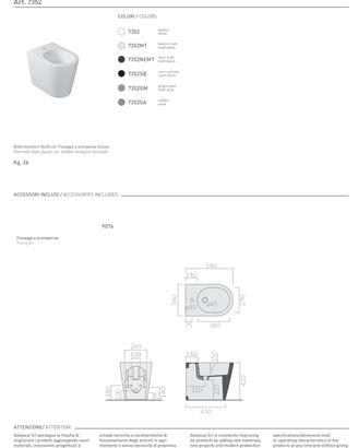  2 wc filo muro vortice Galassia Core 2 bidet