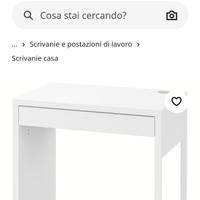 Scrivania, bianco,73x50 cm