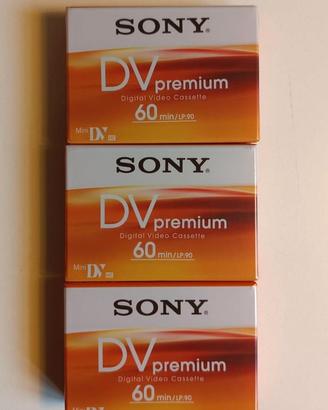 3 Cassette video miniDV Sony premium 60 min