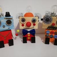 Lampada robot design riciclo Minecraft