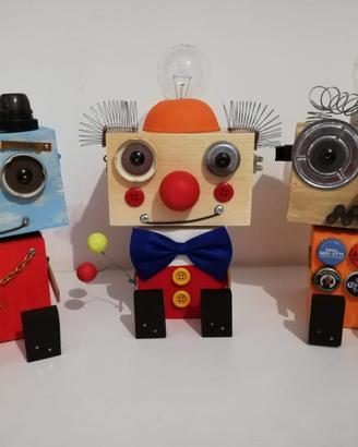 Lampada robot design riciclo Minecraft