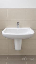 Lavandino con sifone e viti di fissaggio