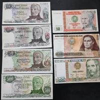 Lotto collezione 7 banconote Argentina Perù 