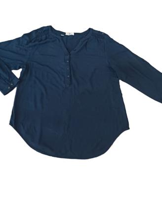 camicia blusa blu taglia forte large ottime condiz