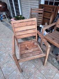 Sedie da esterno in teak