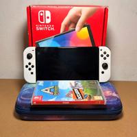 Nintendo Switch OLED Bianca + Gioco + Custodia