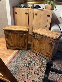 Comodini artigianali in abete 57x37xh58