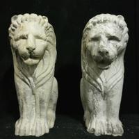Coppia Leoni in pietra d'Istria Venezia
