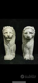 Coppia Leoni in pietra d'Istria Venezia
